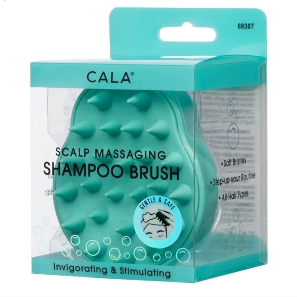 Teal Scalp Massaging Shampoo Brush